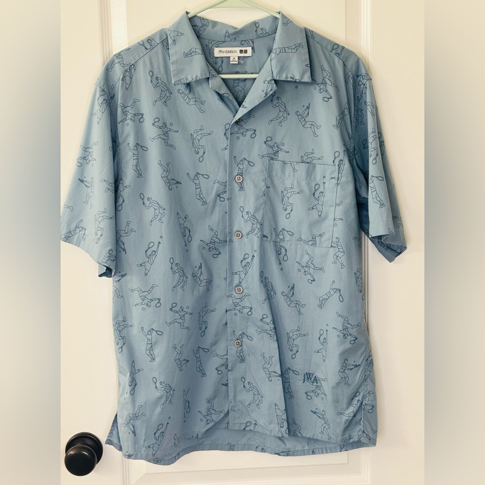 JW ANDERSON Light Blue Graphic Button Down Shirt